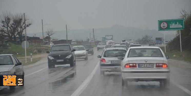 بارش برف و باران و ترافیک در جاده های البرز