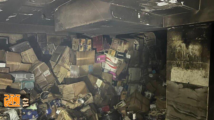 انبار لوازم خانگی خیابان برغان طعمه حریق شد