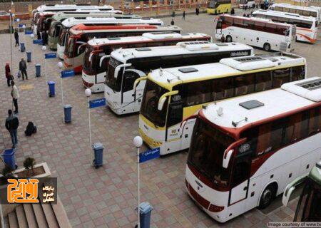 ناوگان حمل و نقل مسافری آماده اعزام زائران به مشهد مقدس