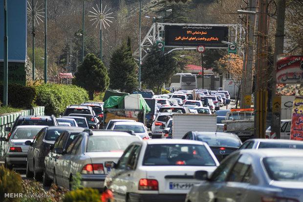 ترافیک سنگین در جاده‌های البرز؛ تردد از تهران-شمال ممنوع شد