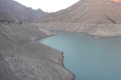 نمایی از وضعیت تراز آب سد کرج