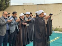 اقامه نماز طلب باران در شهرستان چهارباغ