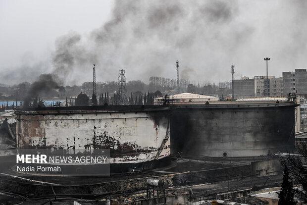 انتشار ۵۳ هزار تن CO2 در پی حمله به انبار نفت کرج