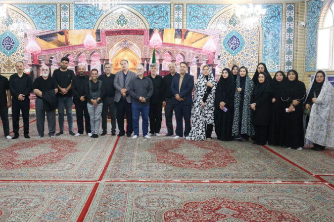گردهمایی معنوی اهالی رسانه البرز در آستان مقدس امامزاده حسن(ع)