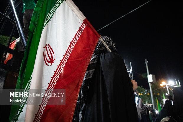تجمعات مردمی کرج به شب یکصد و پنجاه و چهارم رسید
